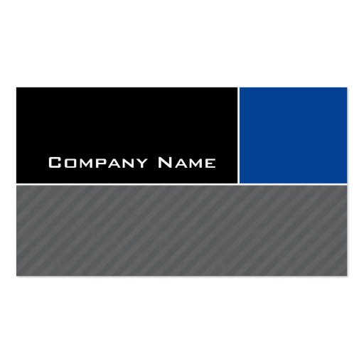 Construction Business Card Modern Blue Stripes (front side)