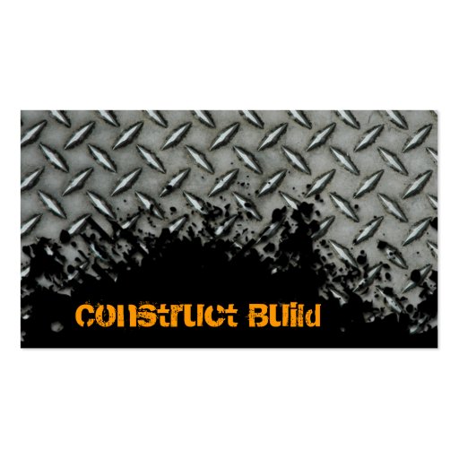 Construction Business Card Splash Metal Transport (front side)