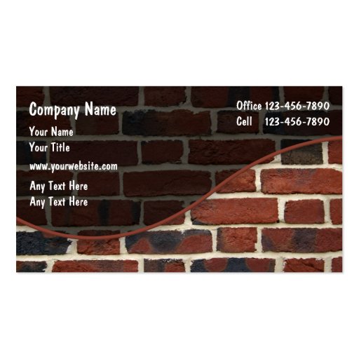 Construction Business Cards (front side)
