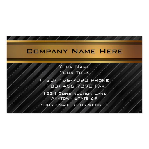 Construction Business Cards (front side)