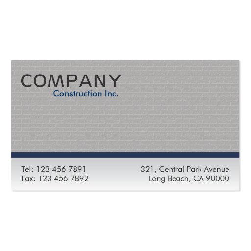 Construction - Business Cards (front side)