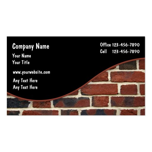 Construction Business Cards (front side)