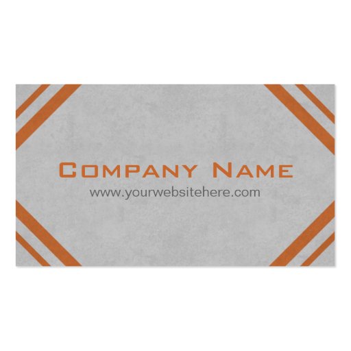 Construction Business Cards in Orange (front side)