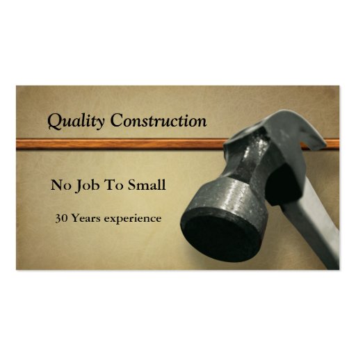 Construction Card Business Cards