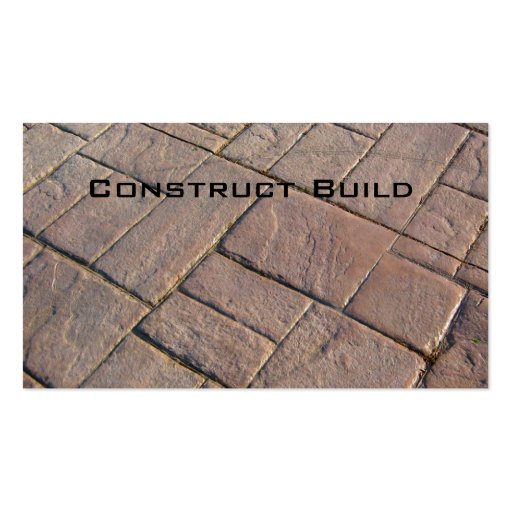 Construction Contractor Driveway Business Card (front side)