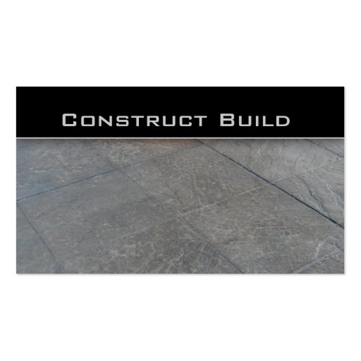 Construction Contractor Driveway Business Card 2 (front side)