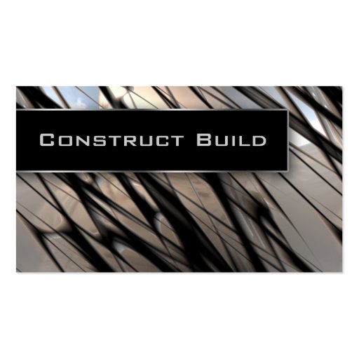 Construction Contractor Wire Business Card Smoky (front side)
