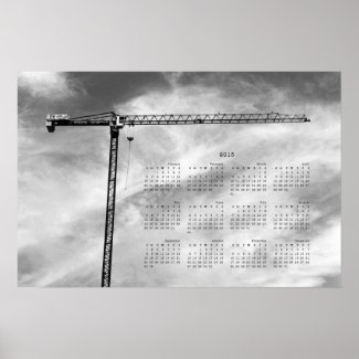 Construction Crane 2013 Calendar Poster