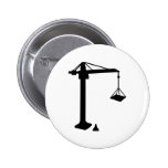 Construction crane pinback buttons