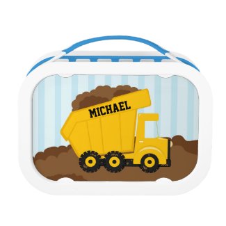 Construction dump truck personalized yubo lunchbox lunch boxes