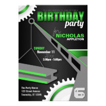Construction & Engineering Birthday Party Personalized Announcement