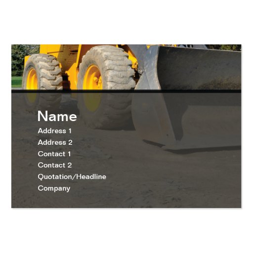 construction equipment business card template (front side)