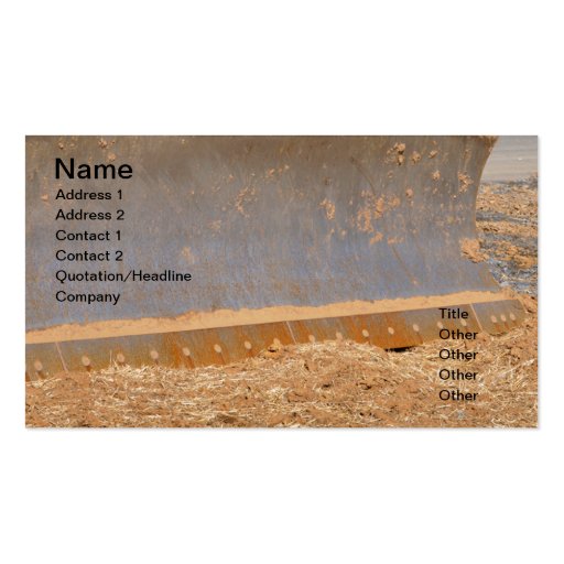construction equipment business card templates