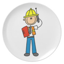 Construction Foreman T-shirts and Gifts Dinner Plates