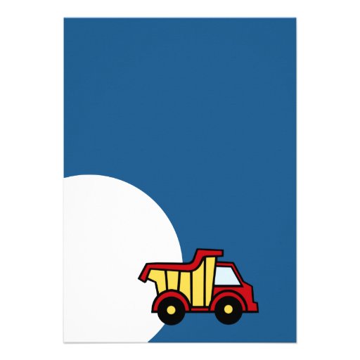 Construction Fun Dump Truck Invitation
