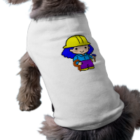 Construction Girl 2 Dog Tee Shirt