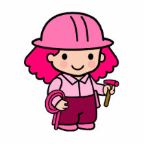 Construction Girl photo sculptures by OccupationStation Construction Girl photo sculptures