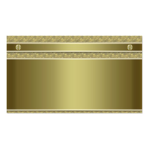 Construction Gold Metal Embossed Business Card Template (back side)