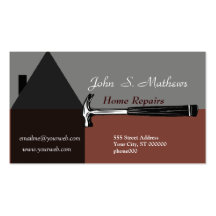 Construction Handyman Tool Business Card