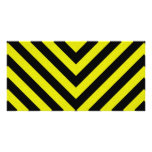 Construction Hazard Stripes Photo Greeting Card