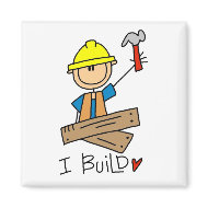 Construction I Build T-shirts and Gifts magnet