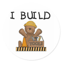 Construction I Build Tshirts and Gifts stickers by toddlersplace Construction I Build Tshirts and Gifts stickers