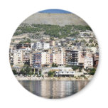 Construction In Sarande Town In Albania Magnets