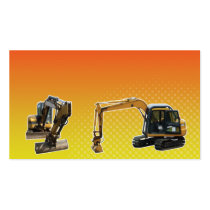 Construction Mechanical Digger Excavator Business Cards