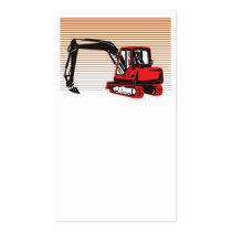 Construction Mechanical Digger Excavator Business Card