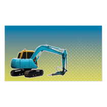 Construction Mechanical Digger Excavator Business Cards