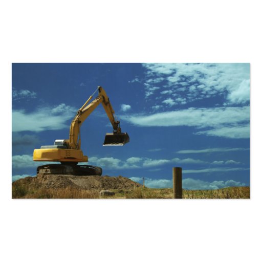 construction mechanical digger heavy equipment business cards