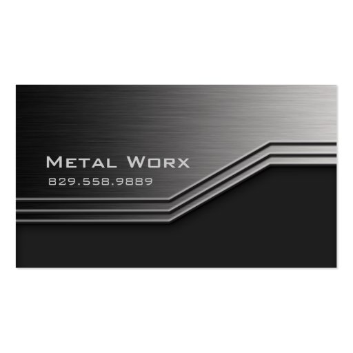 Construction Metal Business Card Angle Edge 3 (front side)