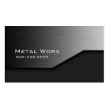 Construction Metal Business Card Angle Edge Gray