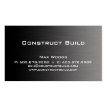 Construction Metal Business Card Professional