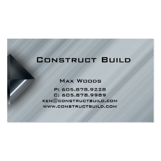 Construction Metal Business Card Professional 2 (front side)