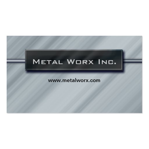Construction Metal Business Card Title Box Chrome (front side)