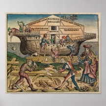 Construction of the Ark  1493 - Poster