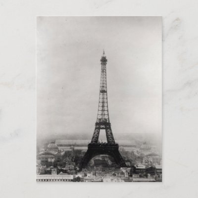 Eiffel Tower Construction Pictures on Construction Of The Eiffel Tower Postcards From Zazzle Com