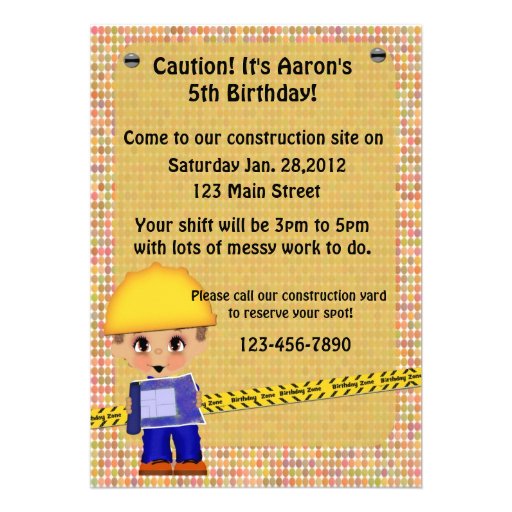 Construction Party Announcements