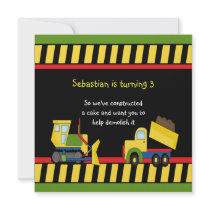 Construction Party Custom Invitations