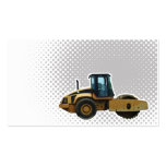 construction road roller side view business cards