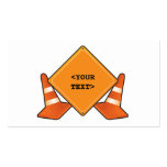 CONSTRUCTION ROAD SIGN ADD TEXT BUSINESS CARD TEMPLATE