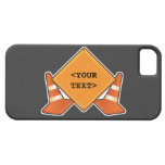 CONSTRUCTION ROAD SIGN CUSTOMIZABLE, <YOURTEXT> iPhone 5 CASES