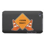 CONSTRUCTION ROAD SIGN CUSTOMIZABLE, <YOURTEXT> iPod TOUCH CASE