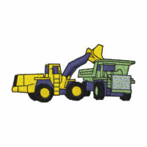 Construction Scene embroidered shirts