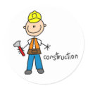 Construction Stick Figure Sticker