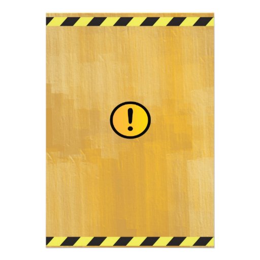 Construction theme brithday party invitation