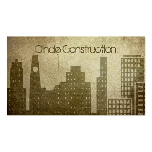 Construction (Today's Best Award) Business Card Template (front side)