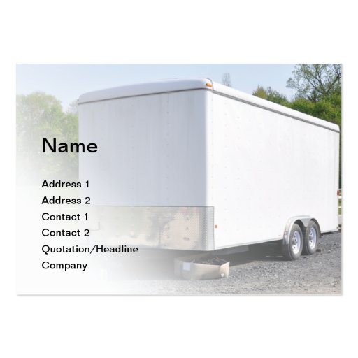 construction trailer business card templates (front side)