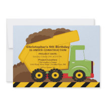 Construction trucks Birthday Party for boys Personalized Announcements